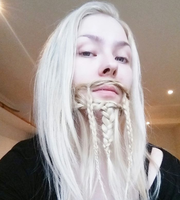 73 Women Who Braided Their Hair Into Beards That Make Men Envious 73 Women Who Braided Their Hair Into Beards That Make Men Envious