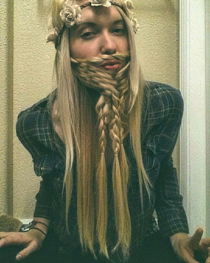 73 Women Who Braided Their Hair Into Beards That Make Men Envious 73 Women Who Braided Their Hair Into Beards That Make Men Envious