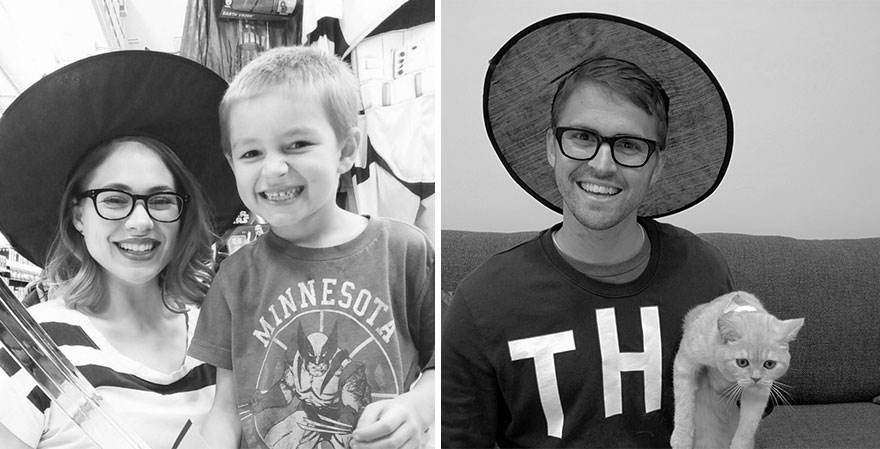 Single Guy Recreates His Twin Sister&#8217;s Baby Photos Using A Cat (7 Pics)