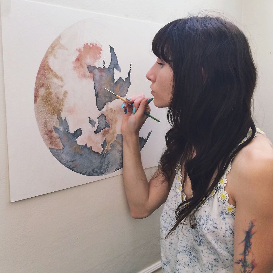 I Watercolor Healing Moons And Crystals To Bring Light To Our Broken And Hurting World I Watercolor Healing Moons And Crystals To Bring Light To Our Broken And Hurting World