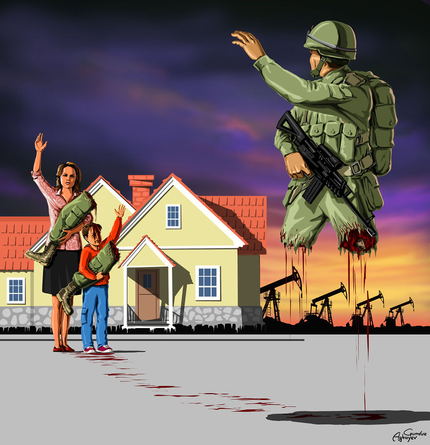 War And Peace: New Powerful Illustrations By Gunduz Aghayev War And Peace: New Powerful Illustrations By Gunduz Aghayev
