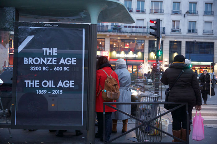 Artists Fill Paris With 600 Fake Ads To Protest Corporate Sponsorship Of Climate Conference Artists Fill Paris With 600 Fake Ads To Protest Corporate Sponsorship Of Climate Conference