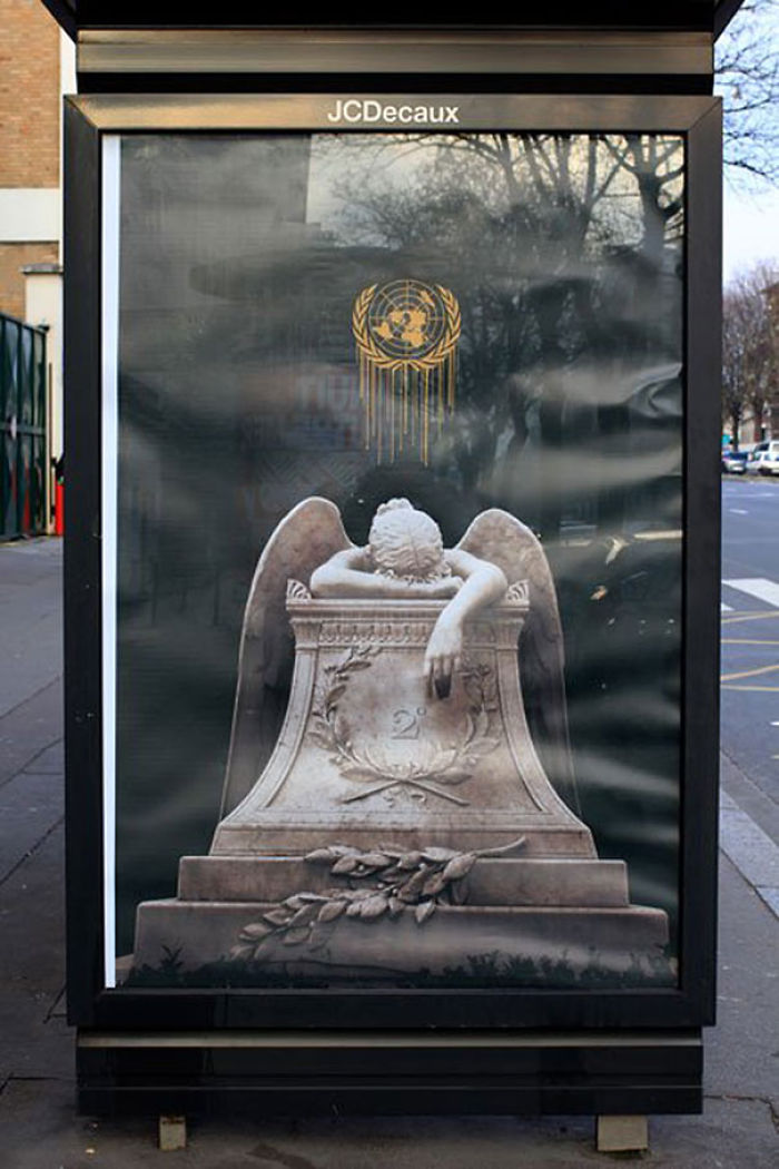 Artists Fill Paris With 600 Fake Ads To Protest Corporate Sponsorship Of Climate Conference Artists Fill Paris With 600 Fake Ads To Protest Corporate Sponsorship Of Climate Conference