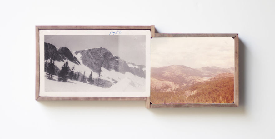 I Find Pictures Of Lost Memories In Flea Markets And Make Fictional Landscapes