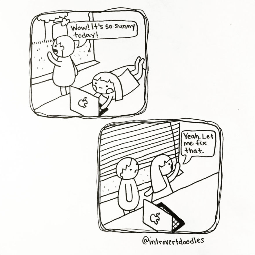 I Doodle Introvert Comics To Express How I Feel