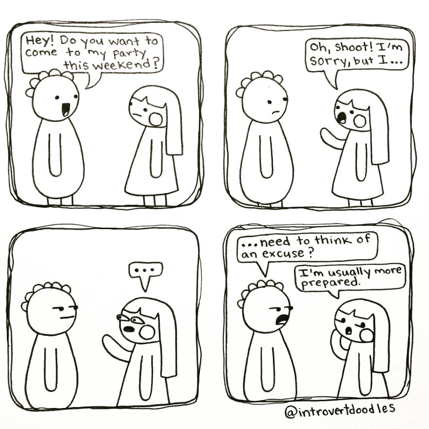 I Doodle Introvert Comics To Express How I Feel