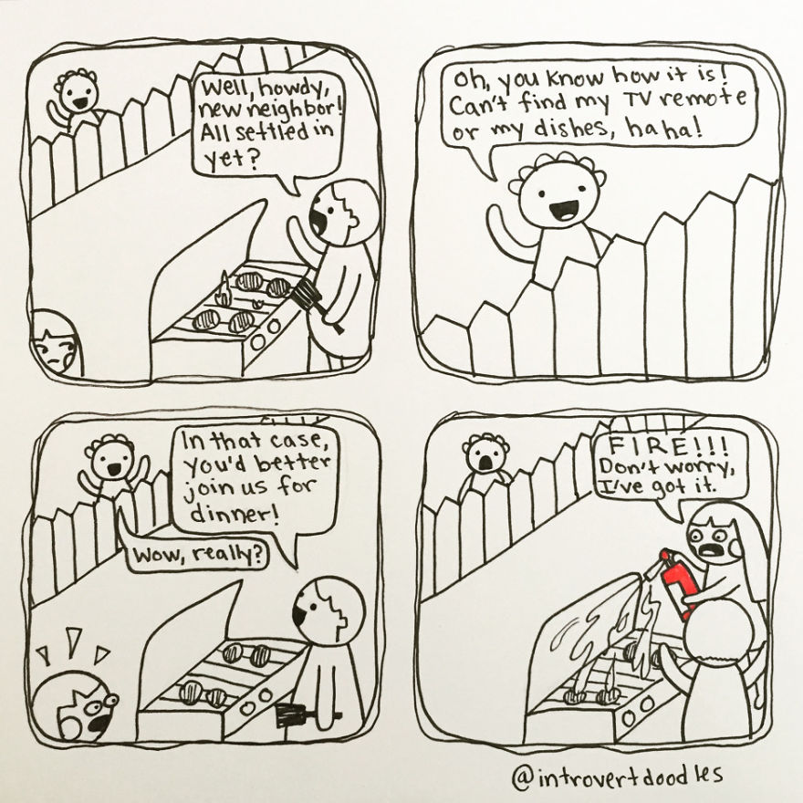 I Doodle Introvert Comics To Express How I Feel