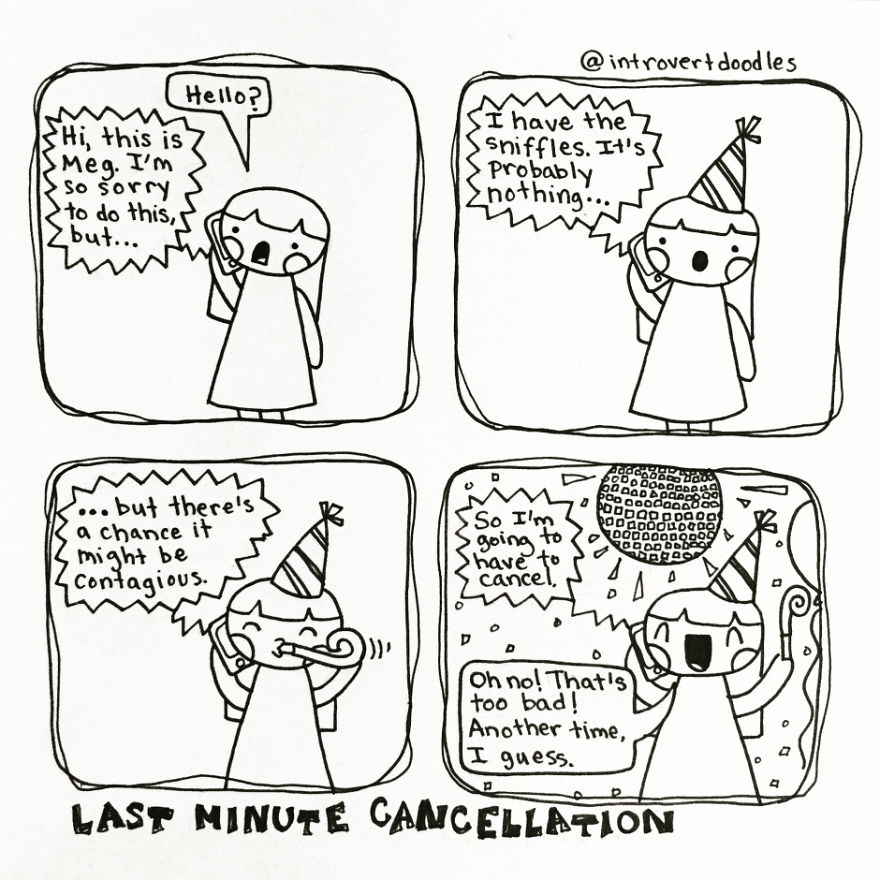 I Doodle Introvert Comics To Express How I Feel