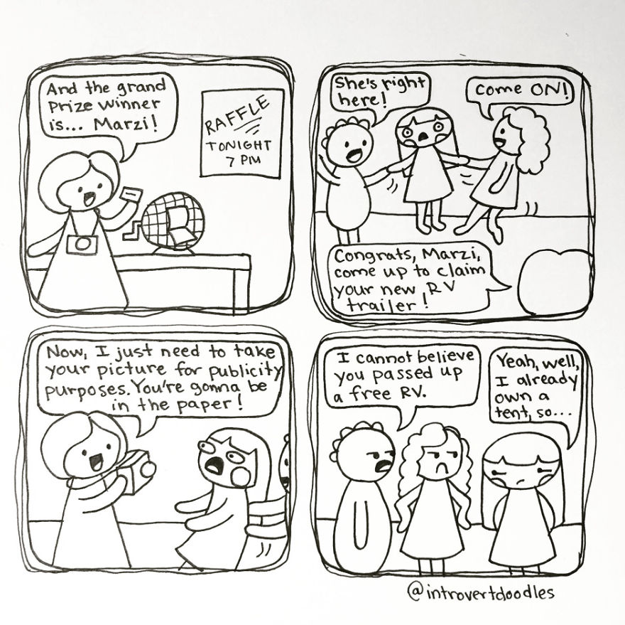 I Doodle Introvert Comics To Express How I Feel