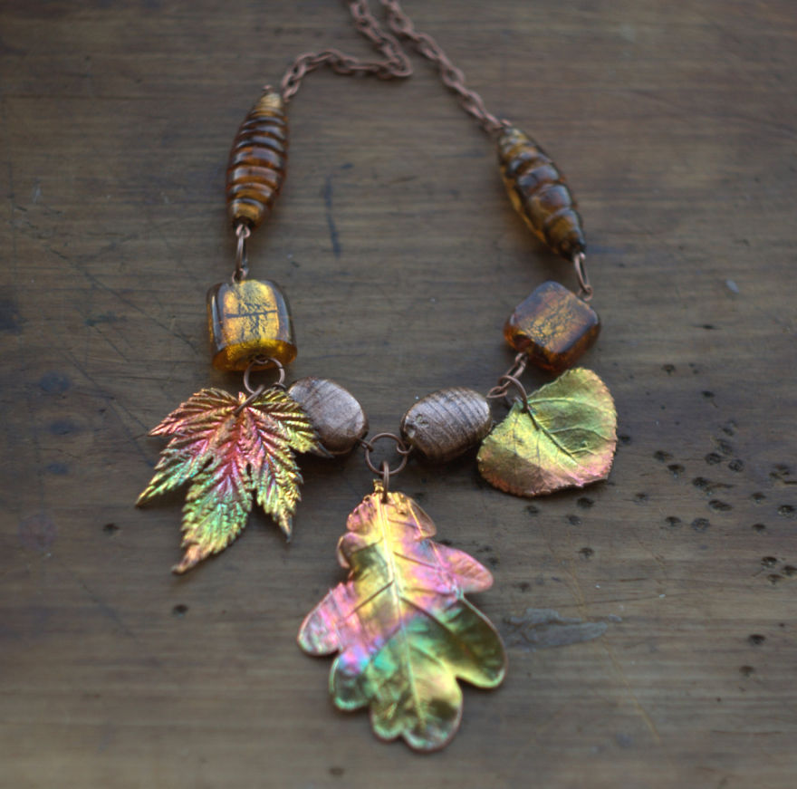 Beautiful Jewelry Made From Natural Objects Using Electroforming Method