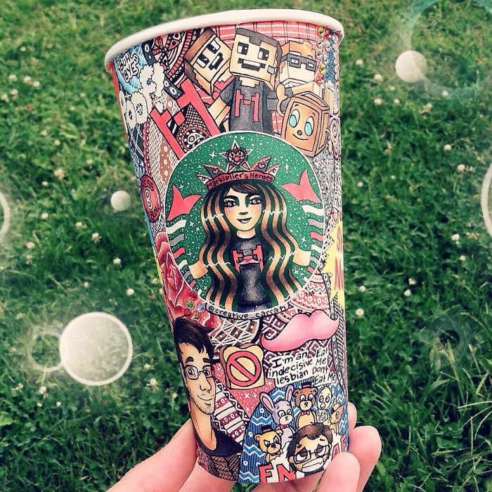 I Turn Starbucks Cups Into Art I Turn Starbucks Cups Into Art