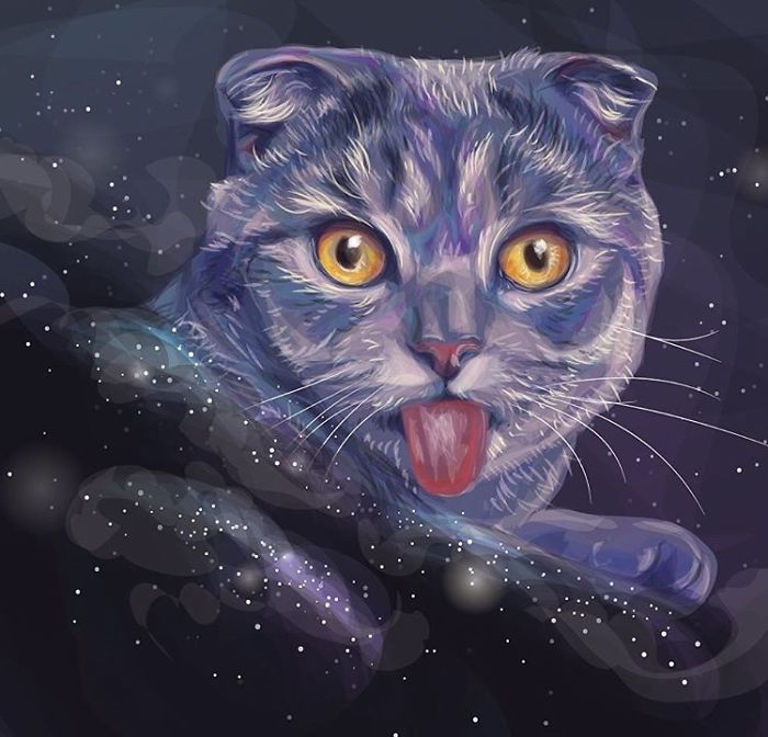 Animals In Space: My Vector Art Leaves People Questioning What The Medium Is Animals In Space: My Vector Art Leaves People Questioning What The Medium Is