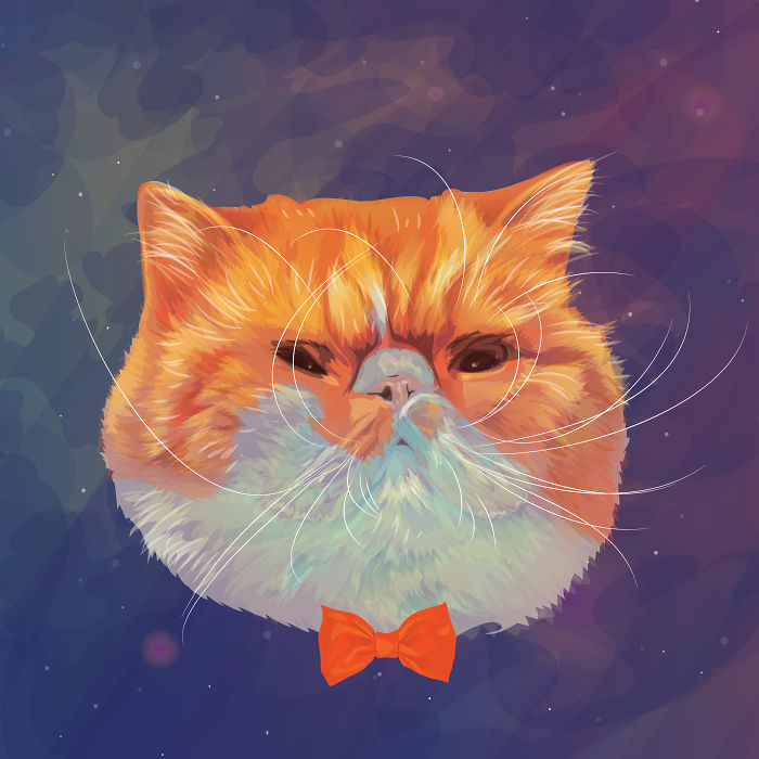 Animals In Space: My Vector Art Leaves People Questioning What The Medium Is Animals In Space: My Vector Art Leaves People Questioning What The Medium Is