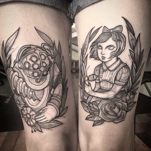 Sketch Tattoos That Look Like Pencil Drawings By Nomi Chi Sketch Tattoos That Look Like Pencil Drawings By Nomi Chi