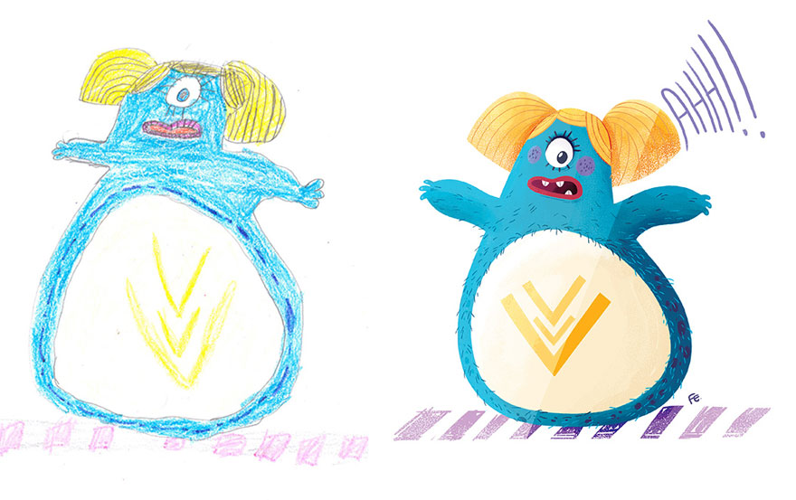 55 Artists Recreate Kids’ Monster Doodles In Their Unique Styles 55 Artists Recreate Kids’ Monster Doodles In Their Unique Styles