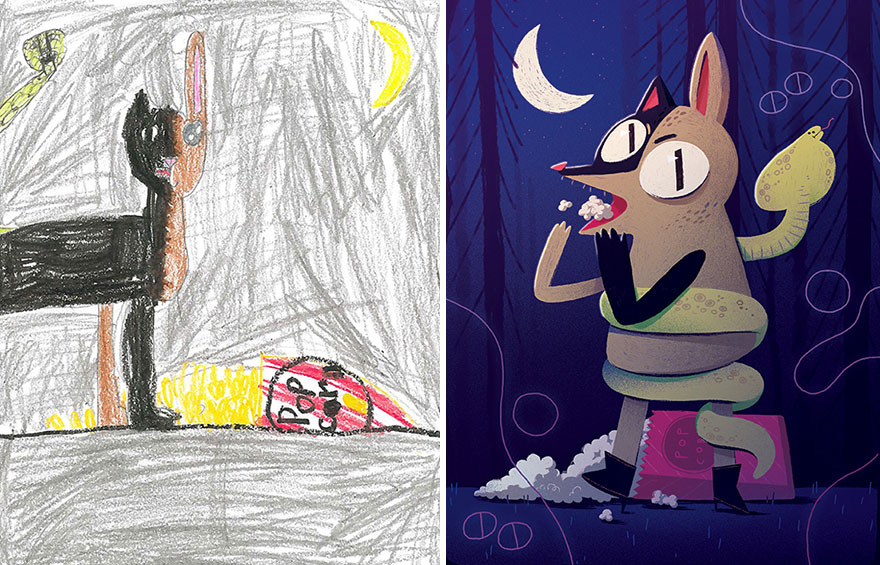 55 Artists Recreate Kids’ Monster Doodles In Their Unique Styles 55 Artists Recreate Kids’ Monster Doodles In Their Unique Styles
