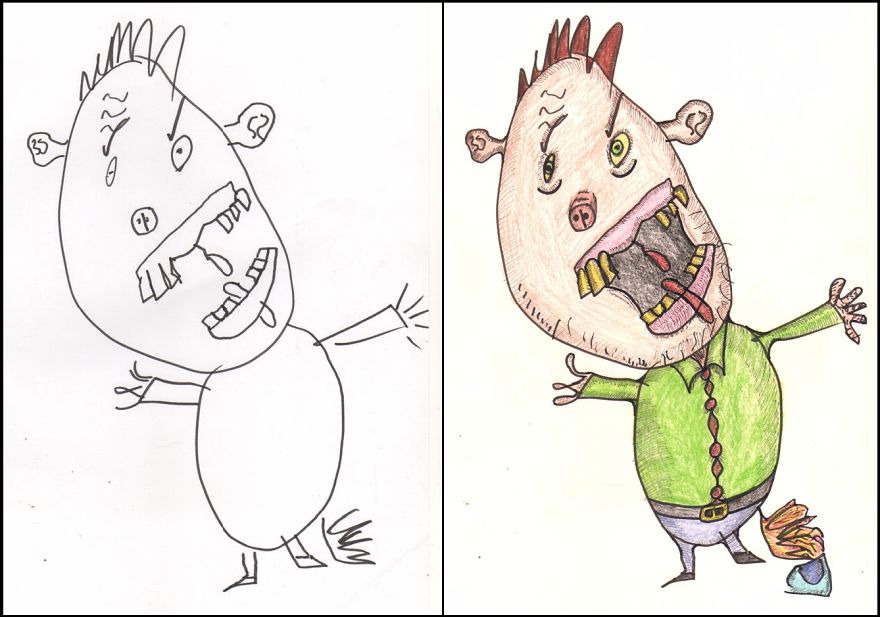 55 Artists Recreate Kids’ Monster Doodles In Their Unique Styles 55 Artists Recreate Kids’ Monster Doodles In Their Unique Styles