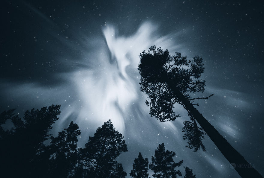 My Photo Series Of Northern Lights In Monochrome