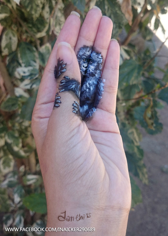 I Create 3D Paintings On My Palms I Create 3D Paintings On My Palms