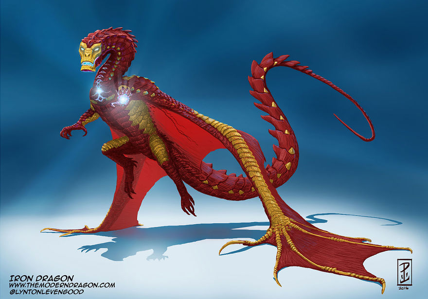 I Re-Imagined Popular Comic Characters As Dragons