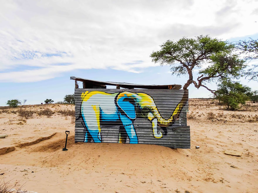 Elephant Street Art In South African Villages To Give People Hope (11+ Pics)
