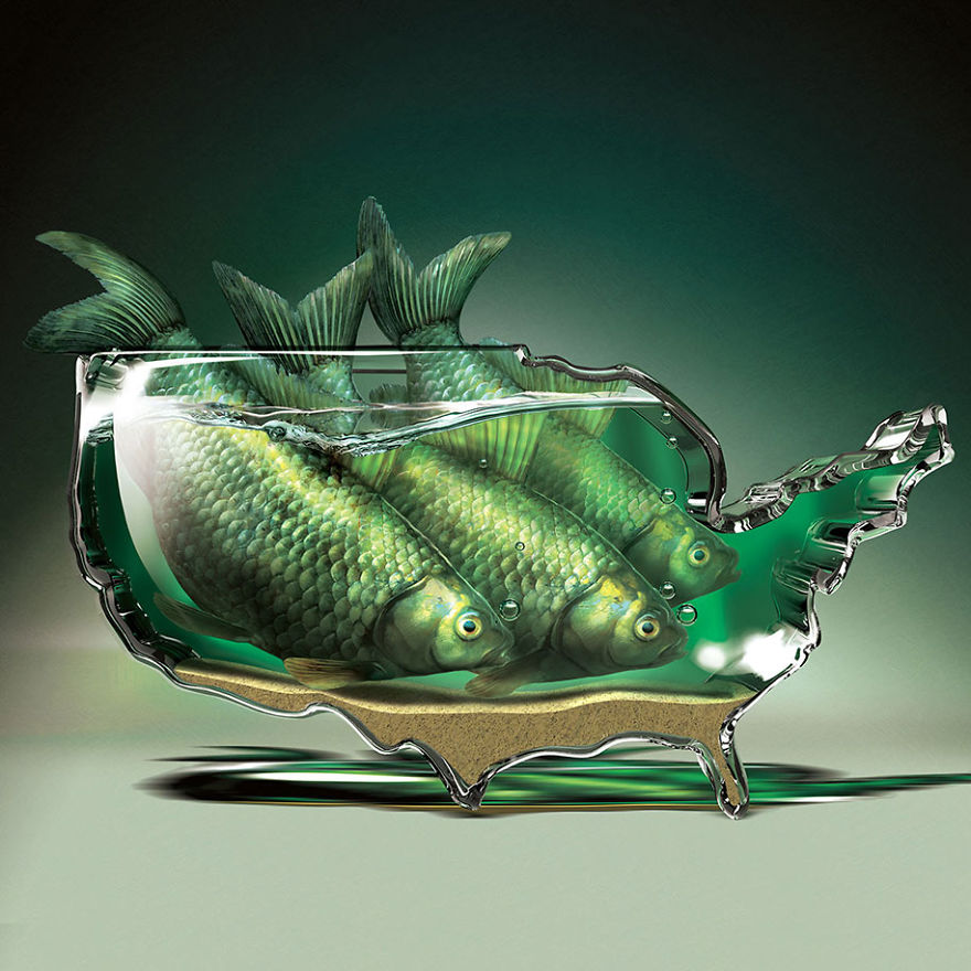 Controversial Illustrations By Polish Artist Reveal The Darker Side Of Modern Society