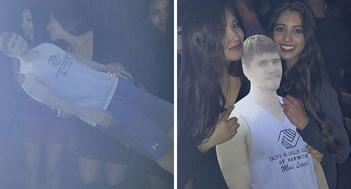 Fiance Wouldn’t Let Guy Go On Birthday Trip So Friends Took Him Anyway…As A Cardboard Fiance Wouldn’t Let Guy Go On Birthday Trip So Friends Took Him Anyway…As A Cardboard