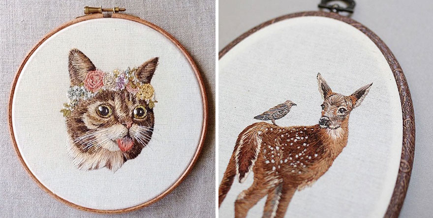 I Transform Pets Into Hand-Embroidered Portraits I Transform Pets Into Hand-Embroidered Portraits