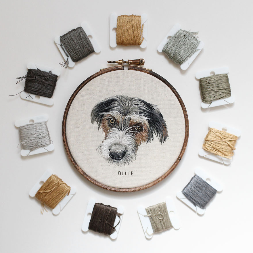 I Transform Pets Into Hand-Embroidered Portraits I Transform Pets Into Hand-Embroidered Portraits