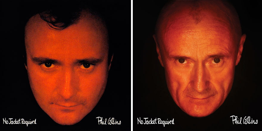Phil Collins Recreates All His Original Album Covers With His Older Self For The 2016 Reissues