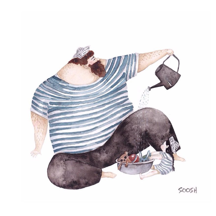 Heartwarming Illustrations About The Love Between Dads And Their Little Girls