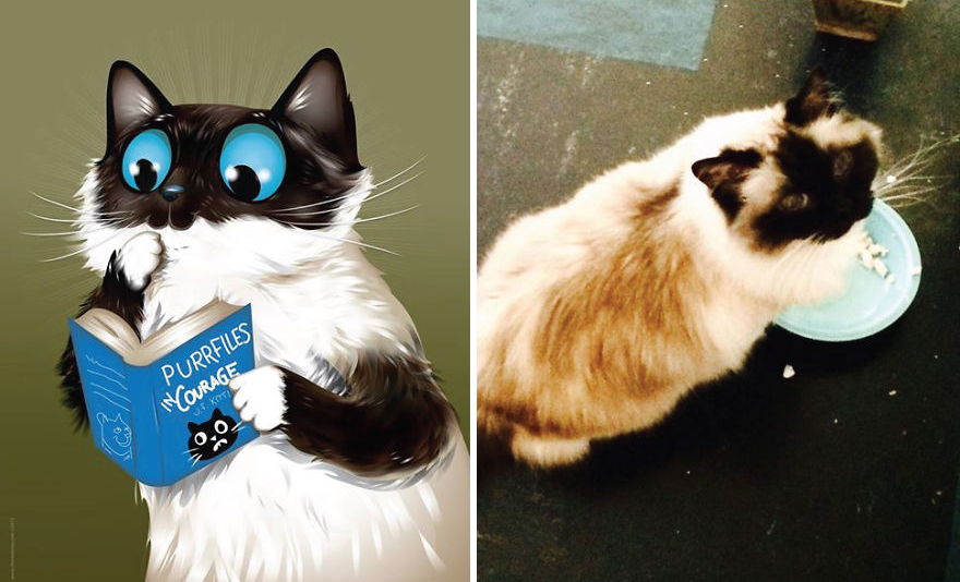 I Draw Pet Portraits Inspired By How Their Owners Describe Them