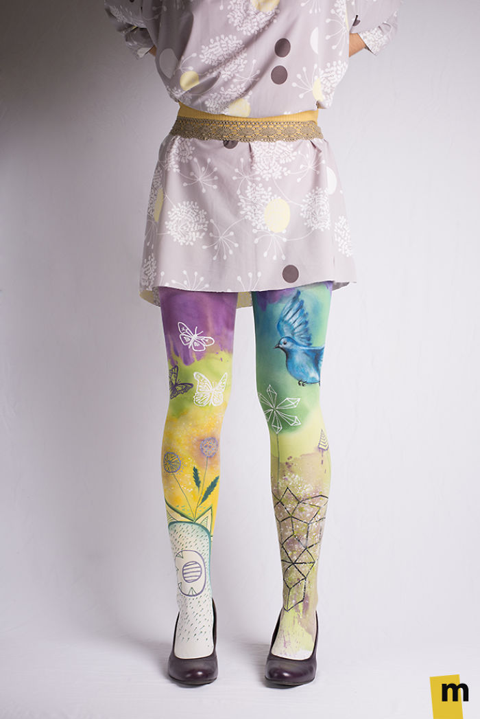 We Hand-Paint Tights That Let You Walk In A Piece Of Art