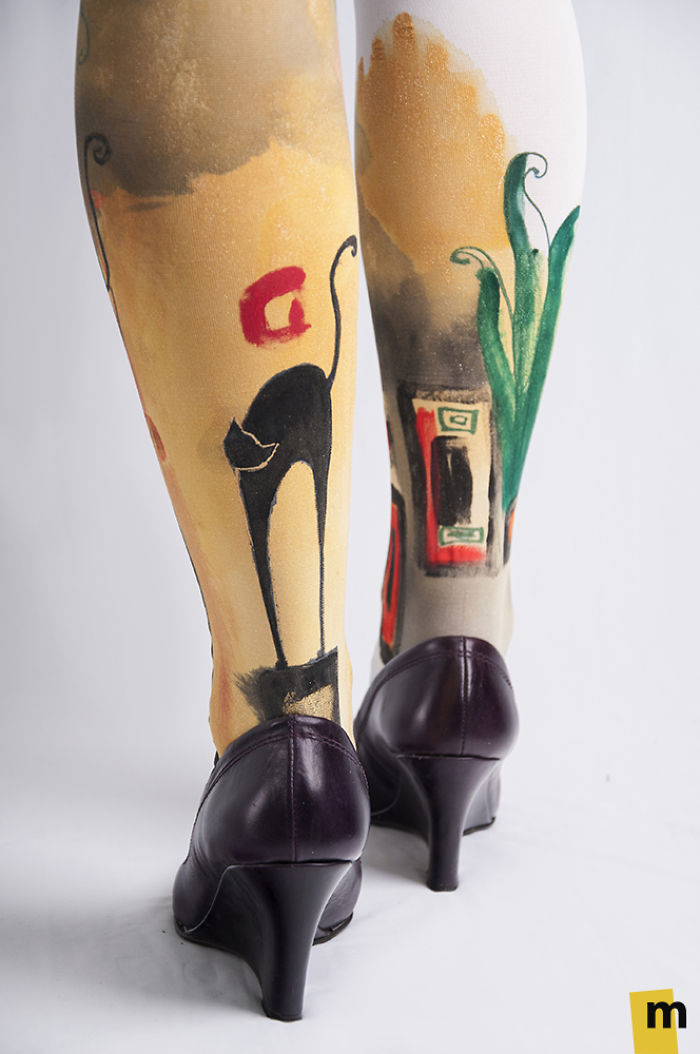 We Hand-Paint Tights That Let You Walk In A Piece Of Art