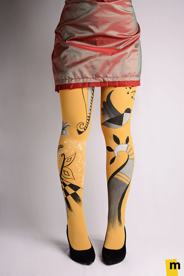 We Hand-Paint Tights That Let You Walk In A Piece Of Art