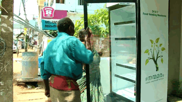 Restaurant Puts Fridge In Street So Hungry People Can Take Leftovers