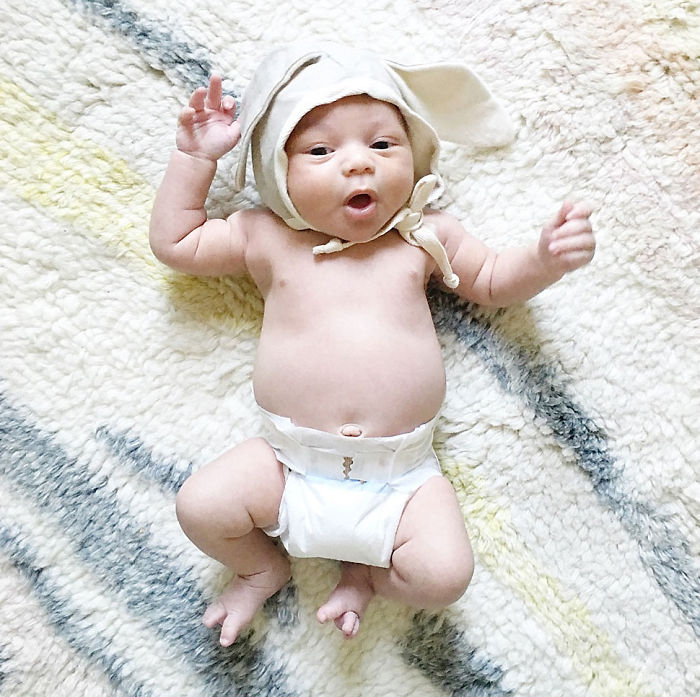 We Just Adopted Our Son 2 Weeks Ago, And I Couldn&#8217;t Resist Photographing Him With Our Bunny