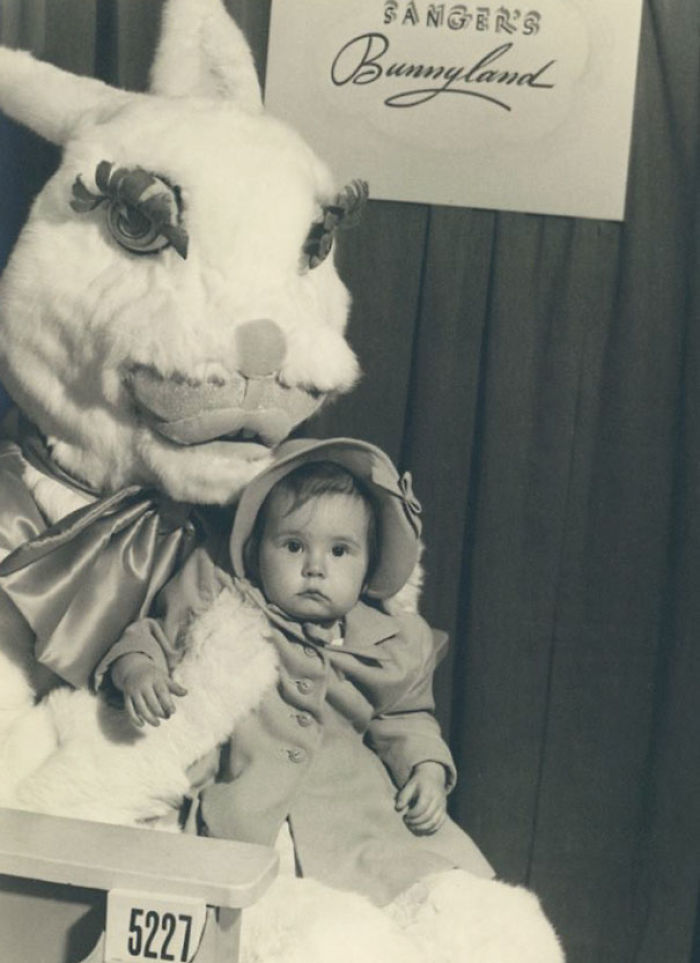 57 Vintage Easter Bunny Pics That Will Give You Nightmares