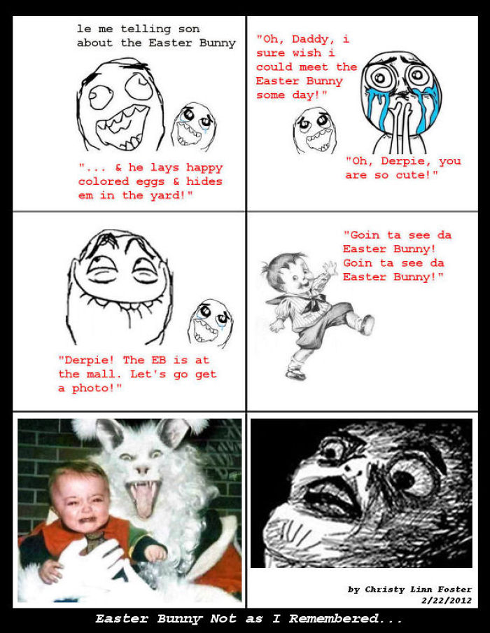 57 Vintage Easter Bunny Pics That Will Give You Nightmares