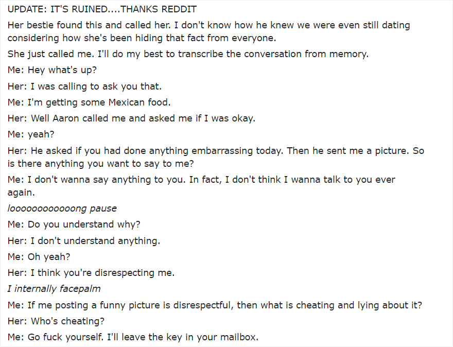 Guy Finds Out His Girlfriend Is Cheating, Creates This Birthday Card