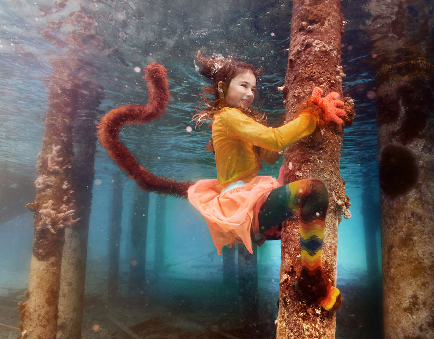 I Travelled To Bonaire Island And Photographed Local Children Underwater