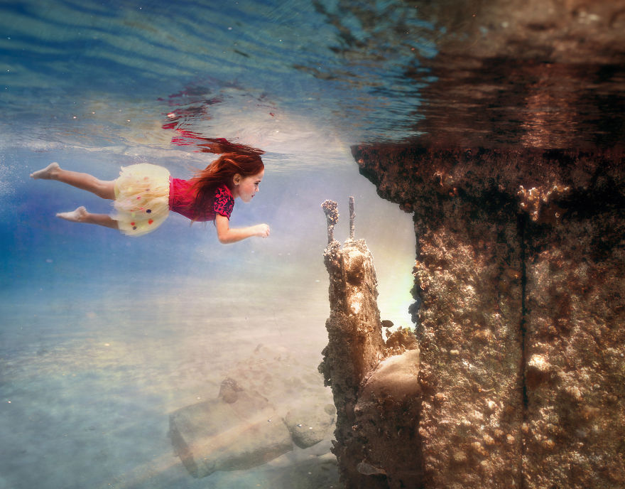 I Travelled To Bonaire Island And Photographed Local Children Underwater