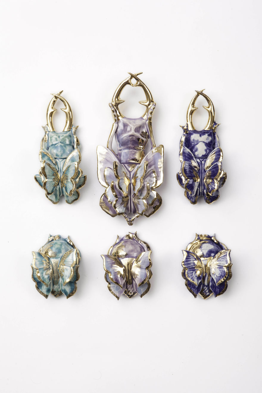 I Handmade 10,000 Ceramic Beetles To Crawl Across Gallery Walls