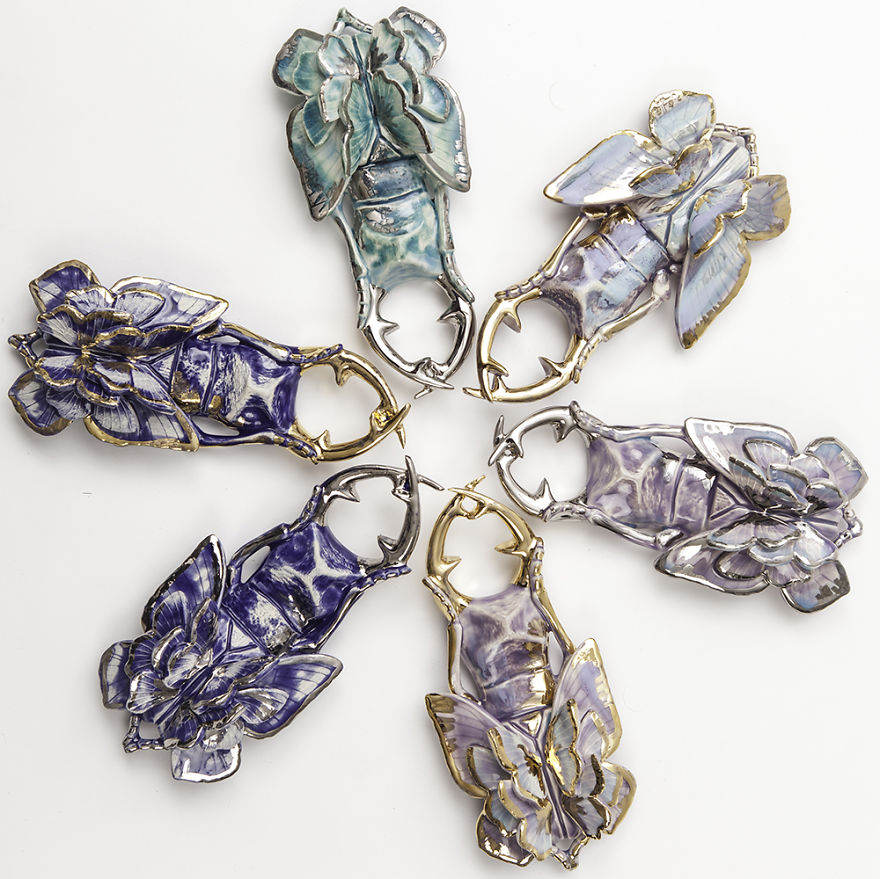 I Handmade 10,000 Ceramic Beetles To Crawl Across Gallery Walls