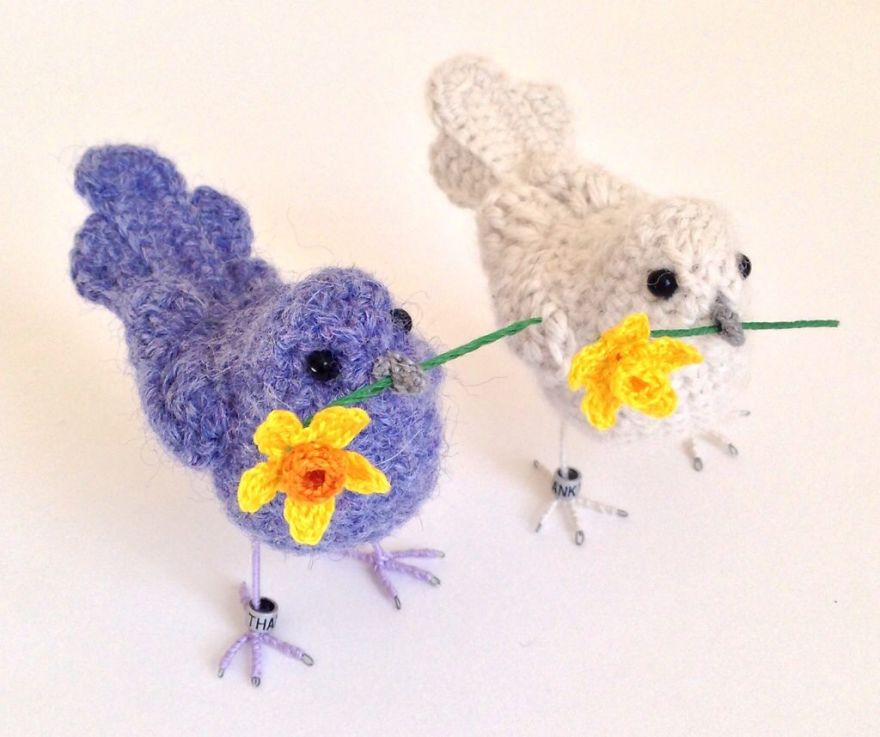 I Make Realistic Crocheted Birds Out Of Wool I Make Realistic Crocheted Birds Out Of Wool