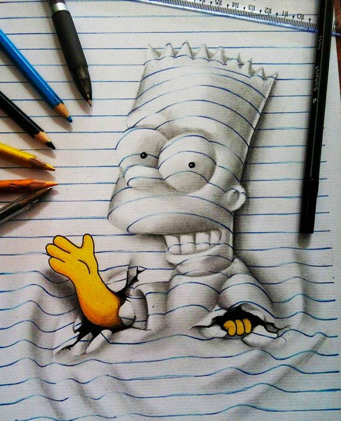 16-Year-Old Artist Creates 3D Doodles That Leap Off The Page