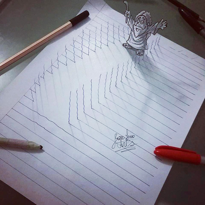 16-Year-Old Artist Creates 3D Doodles That Leap Off The Page