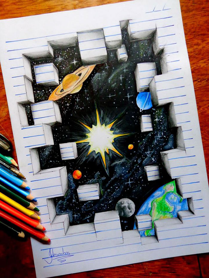 16-Year-Old Artist Creates 3D Doodles That Leap Off The Page