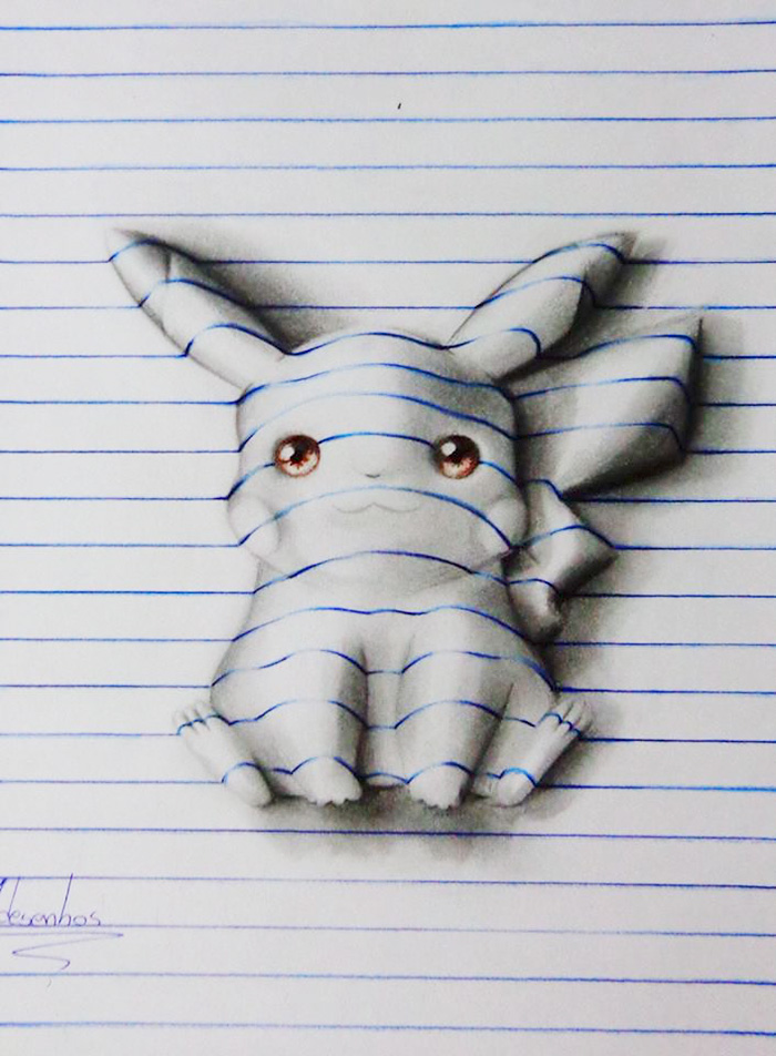 16-Year-Old Artist Creates 3D Doodles That Leap Off The Page
