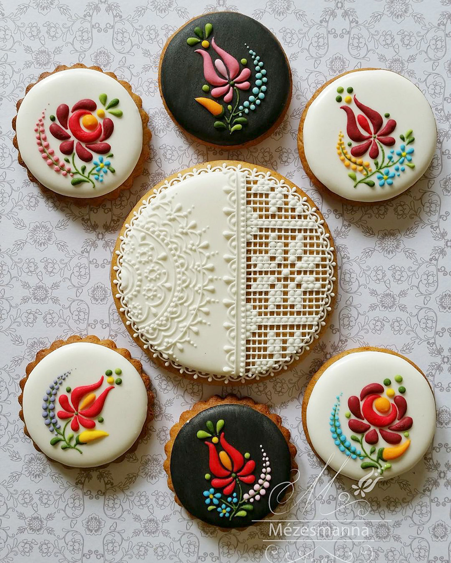 Hungarian Chef Turns Ordinary Cookies Into Stunning Embroidery-Inspired Art